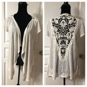 Maurices Sweaters - Maurices Ivory Short Sleeve Cardigan Maurices Sweaters - Maurices Ivory Short Sleeve Cardigan